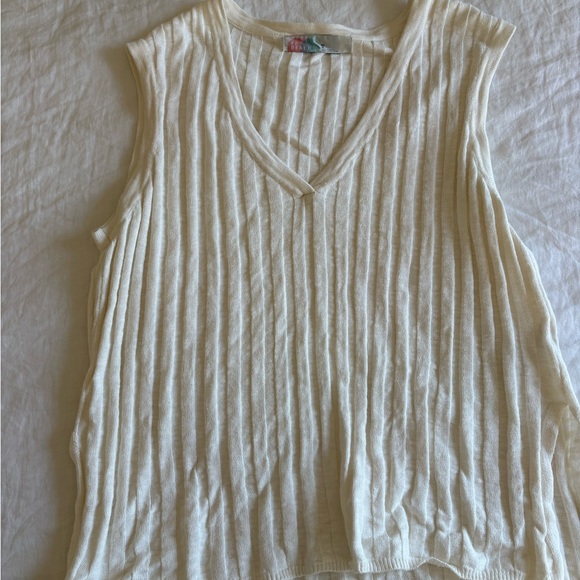 Free People Cream Ribbed Set - Picture 2 of 6